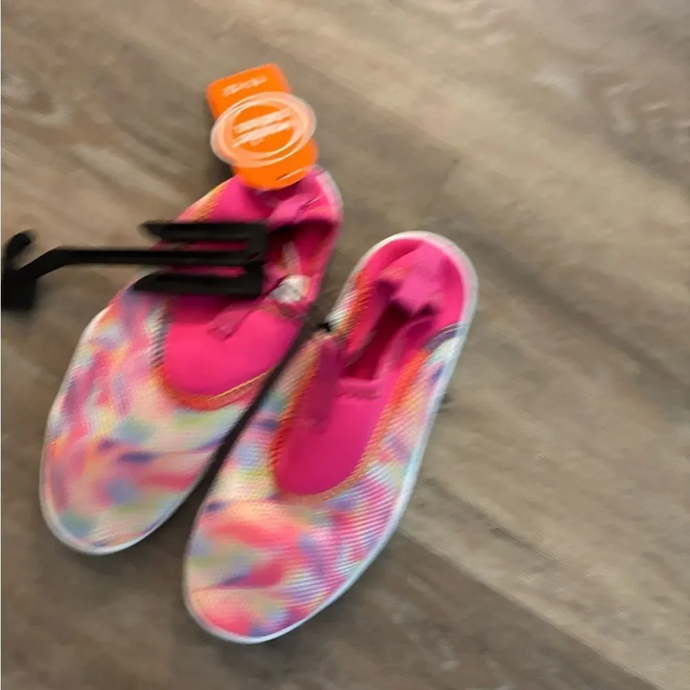 Wonder Nation Kids' Pink and Multicolor Water Shoes Sz 11/12